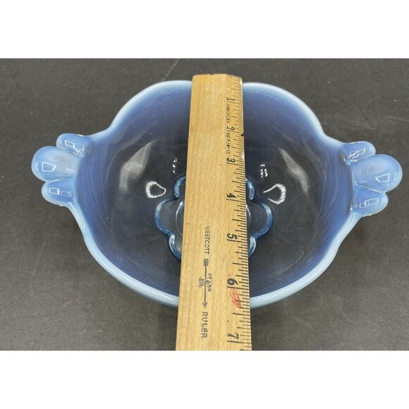 Duncan Miller Canterbury Blue Opalescent Divided Candy Nut Dish - Picture 4 of 7